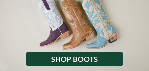 Three pairs of stylish cowboy boots with a 