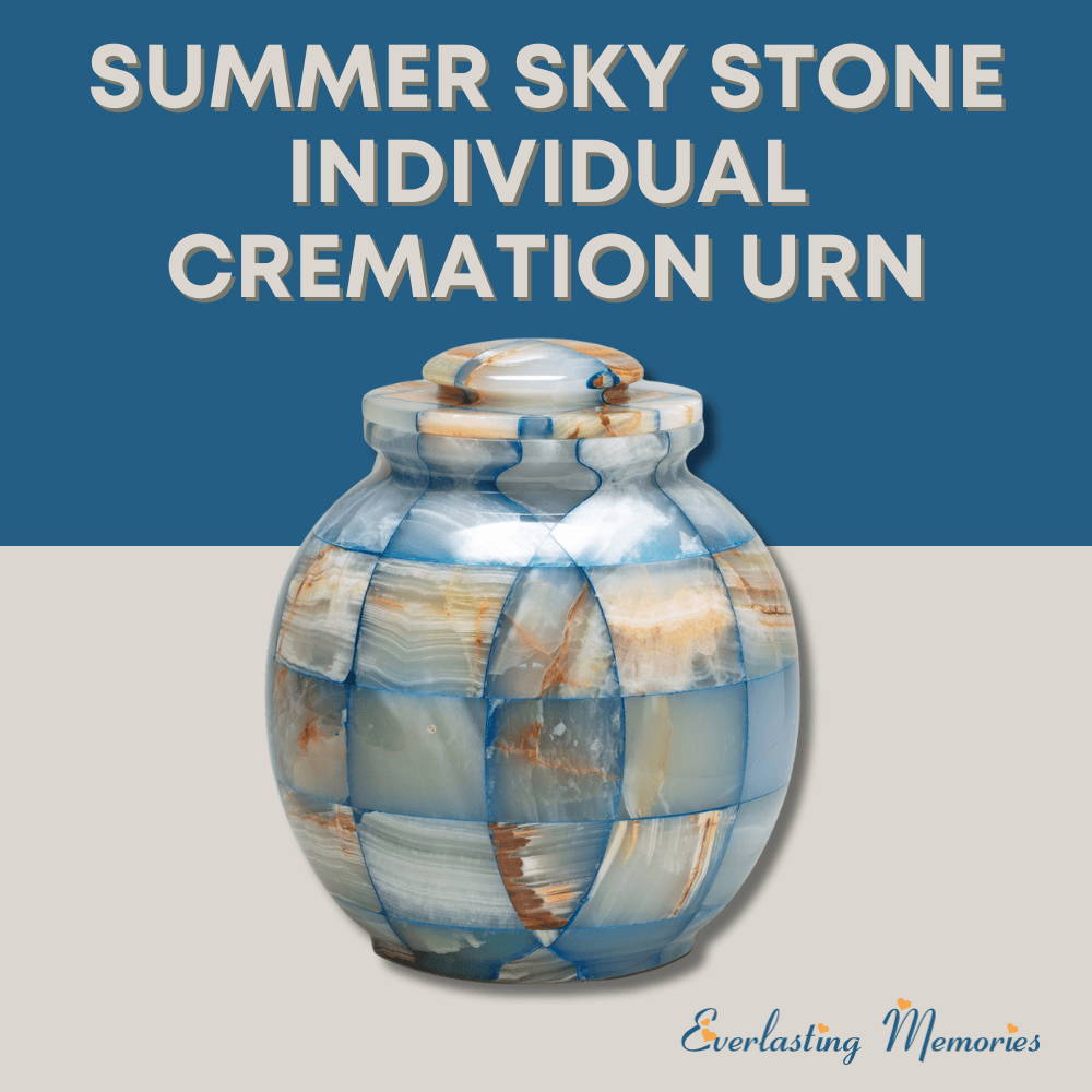 Summer Sky Stone Individual Cremation Urn