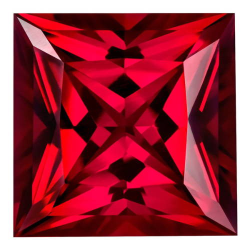 princess cut lab grown ruby gemstone by MiaDonna