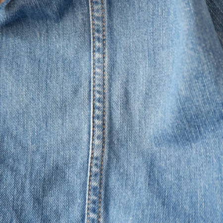 Blue jeans industrial flat felled seam