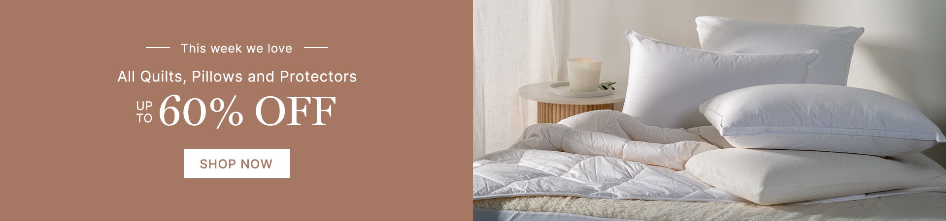 All Quilts, Pillows and Protectors Up To 60% Off