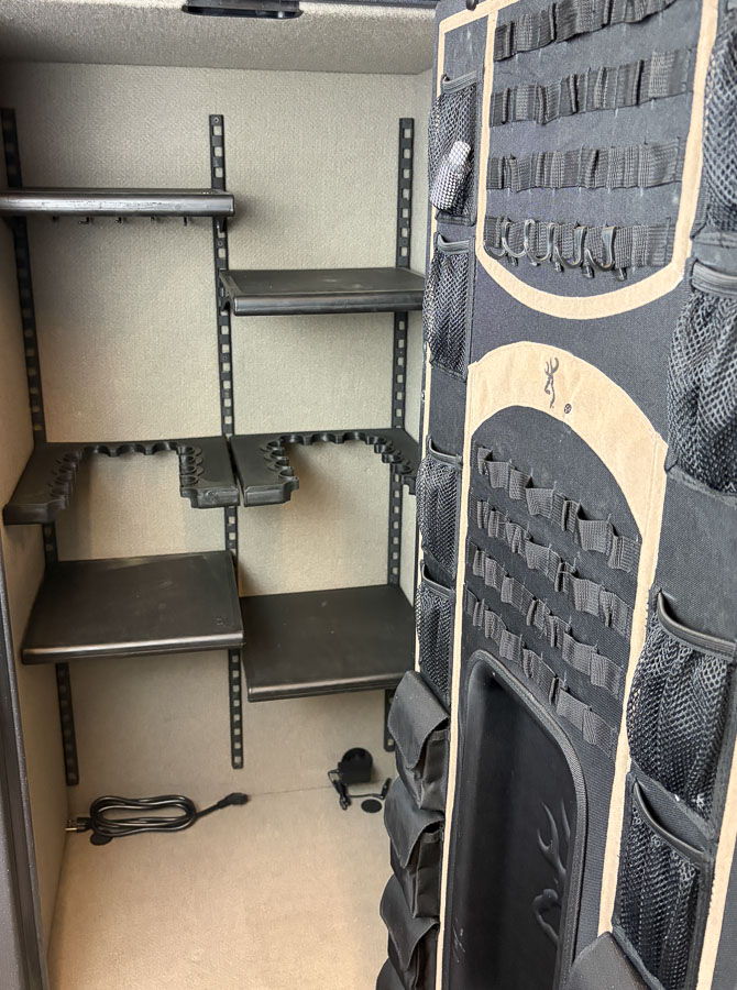 BROWNING GRAND 33 gun safe exterior with sale price tag on door - SES spring cleaning sale