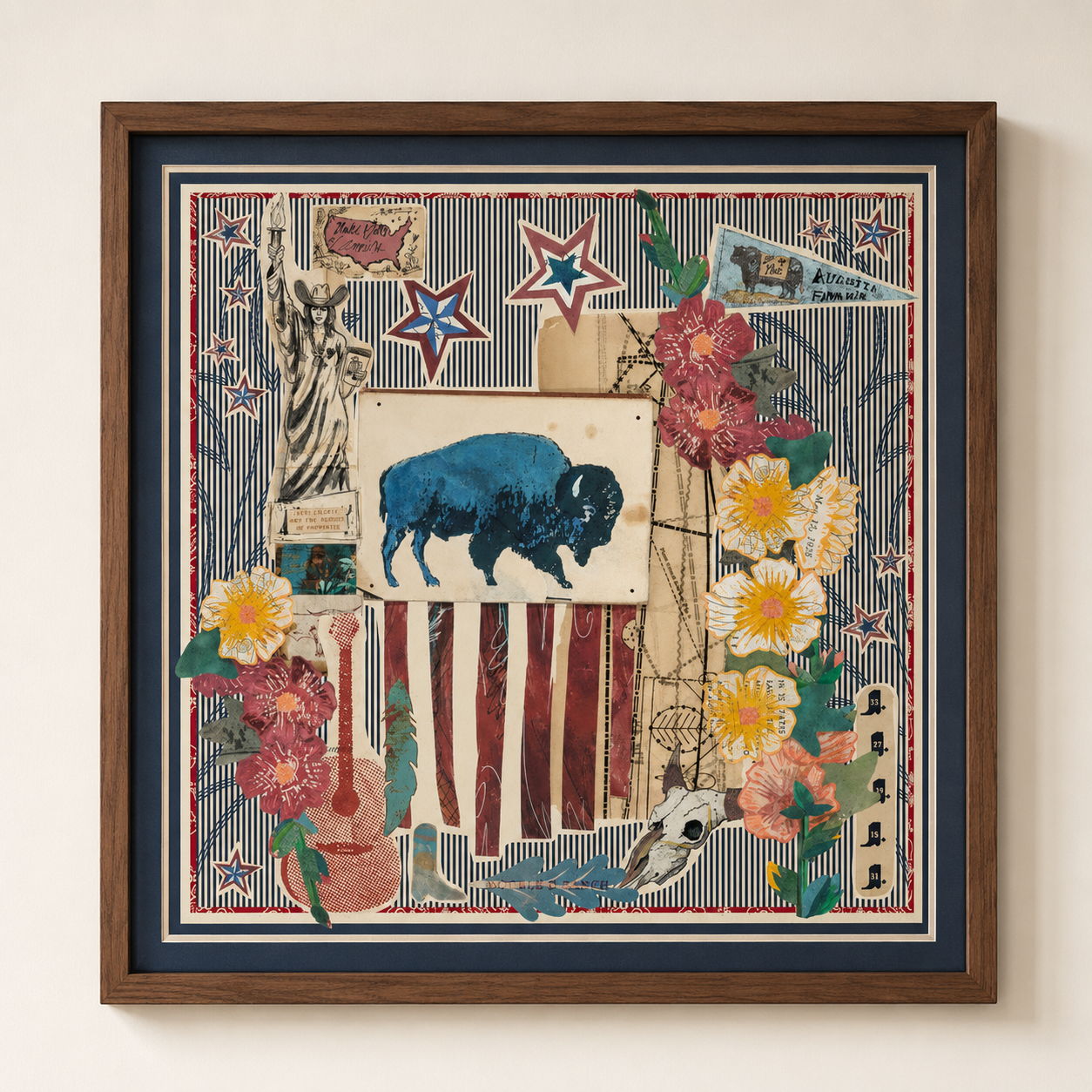 Framed Nu Patriot collection scarf