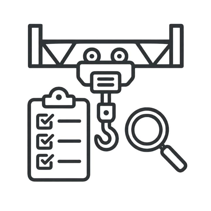 Overhead crane inspection icon
