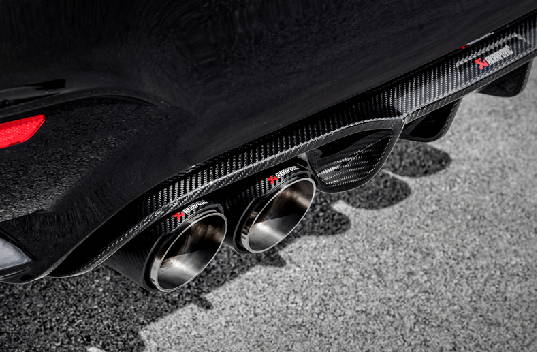 carbon fiber akrapovic diffuser and exhaust tips