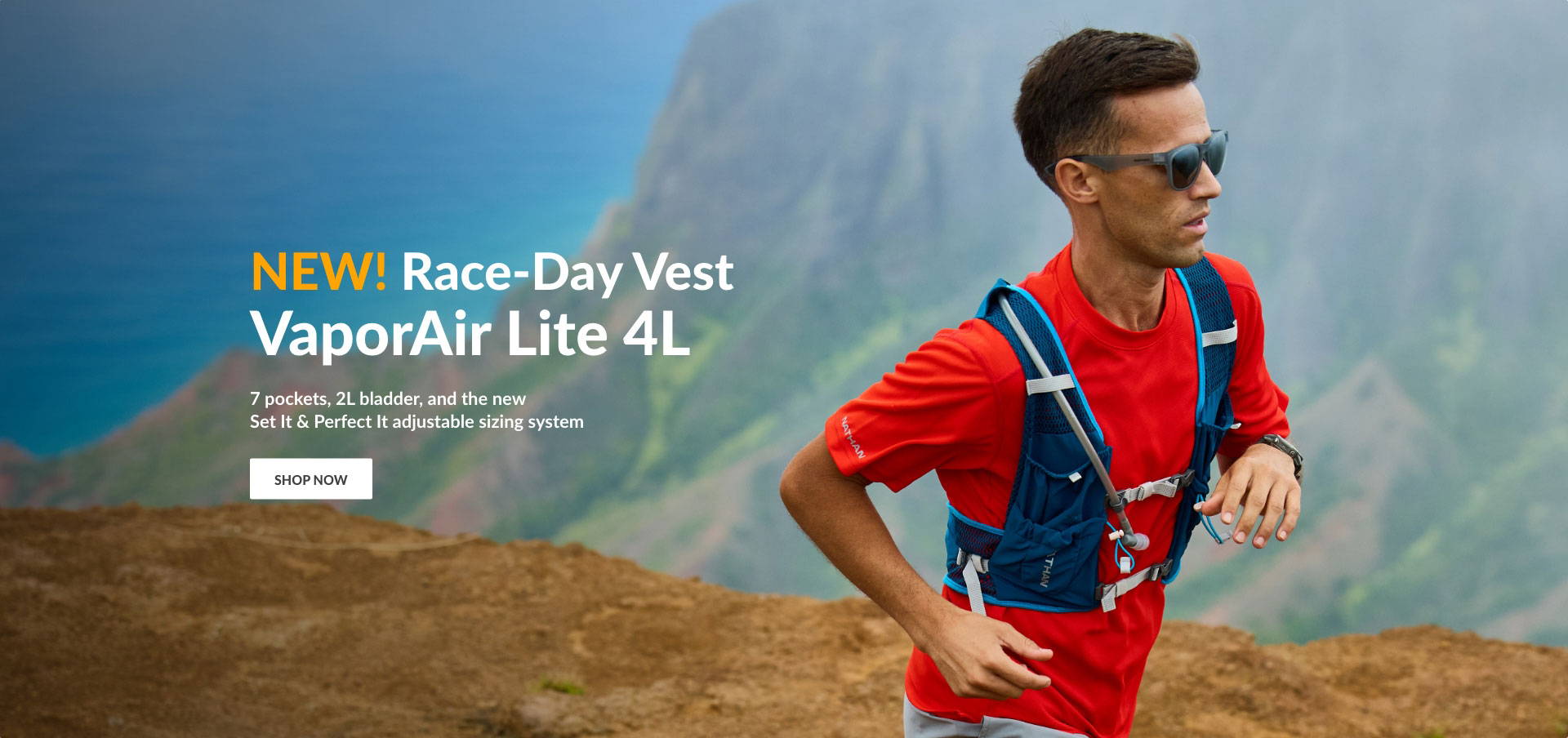 NEW! Race-Day Vest VaporAir Lite 4L - 7 pockets, 2L bladder, and new Set It & Perfect It adjustable sizing system - Shop Now