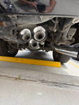 Chrome Outlaw 228H horn bells mounted under rear bumper of 2018 Silverado 1500 Z71 thumbnail