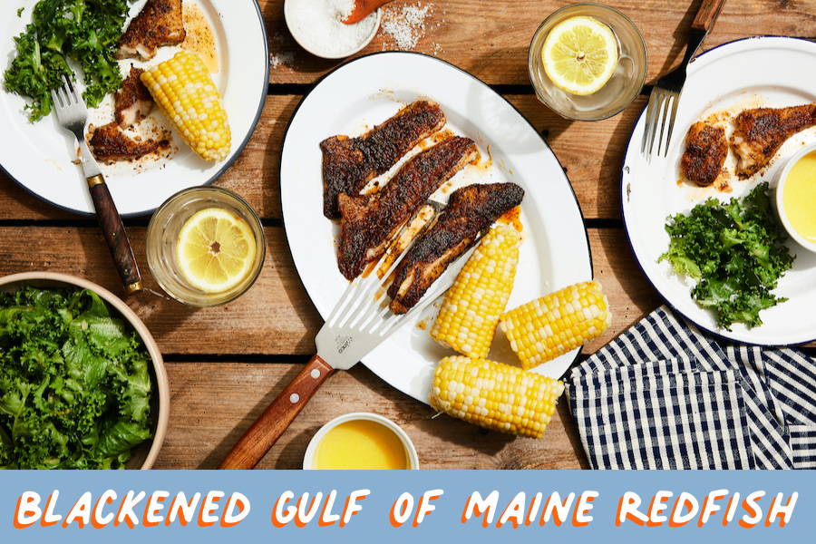 Blackened Gulf of Maine Redfish recipe