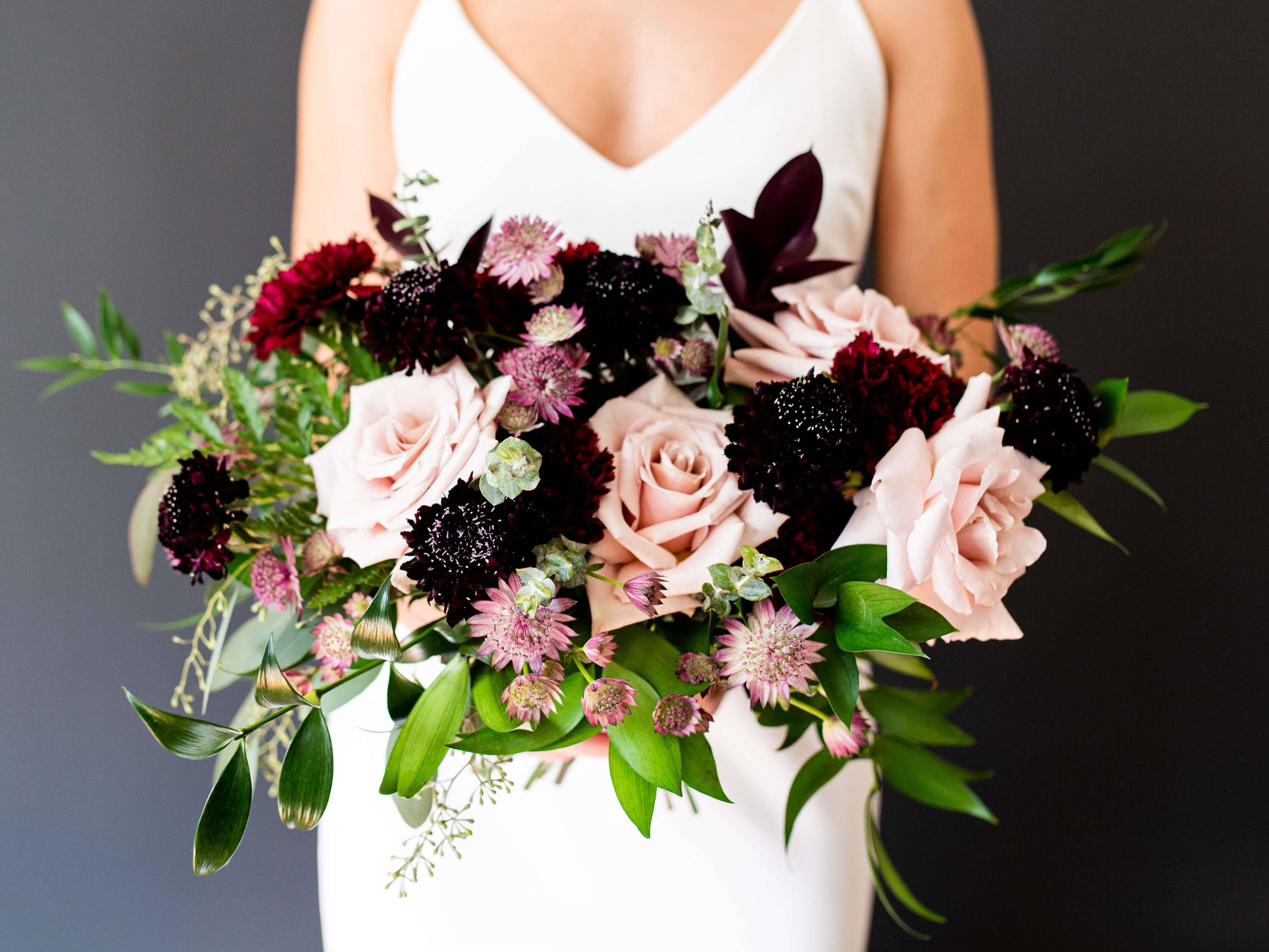 dusty rose bridal bouquet