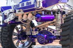 Rear undercarriage purple differential air tank four white horn bells coilovers chrome wheels Chad's 2017 Jeep Wrangler Conductor's Special 244K Spare Tire Delete gallery photo 5