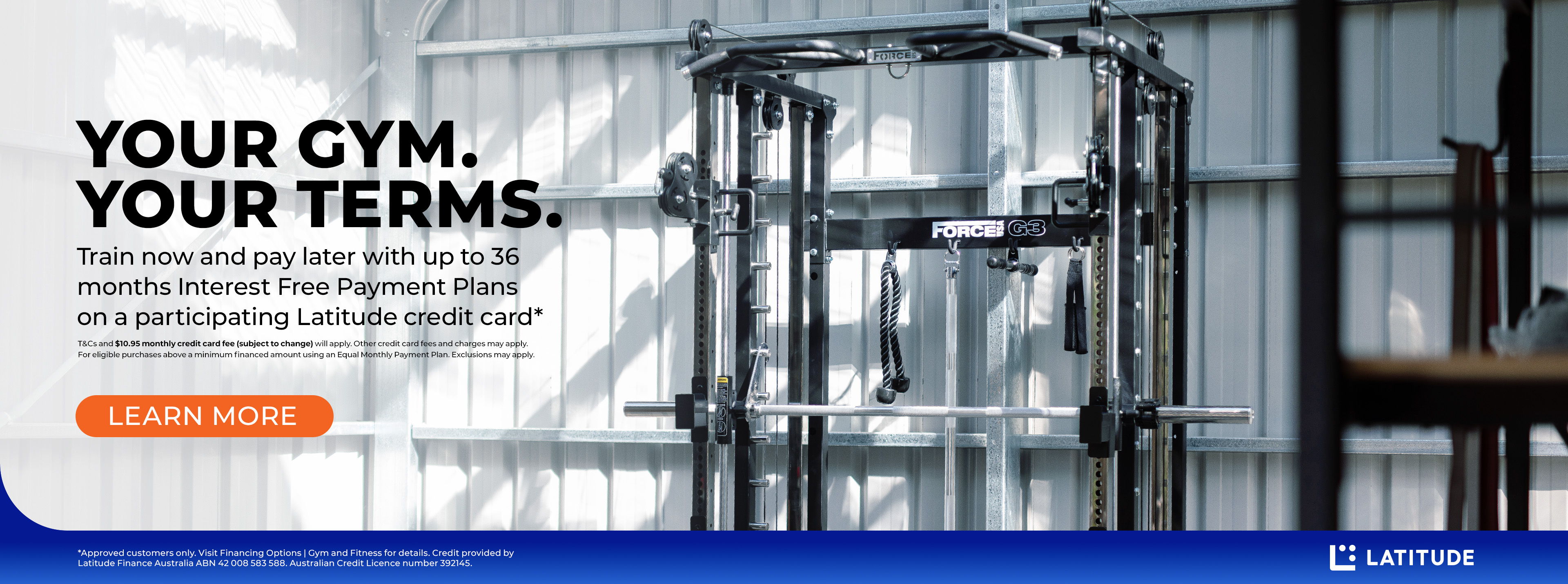 Your Gym. Your Terms. Train Now, Pay Later with up to 36 Months Interest-Free*
