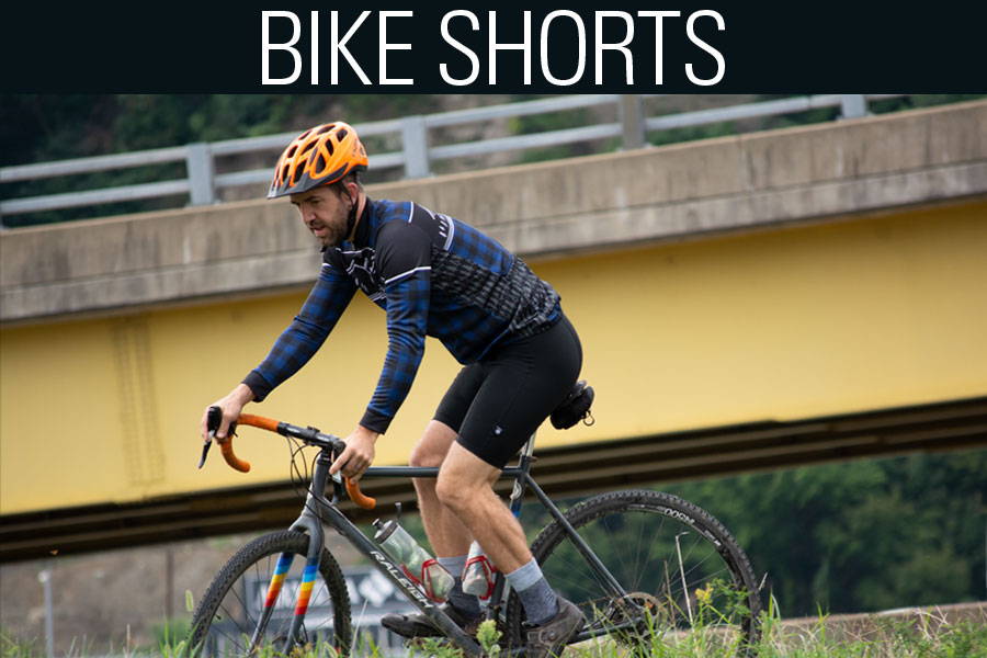 Padded bike shorts for cycling comfort