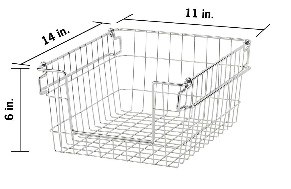 Dimensions of chrome wire basket