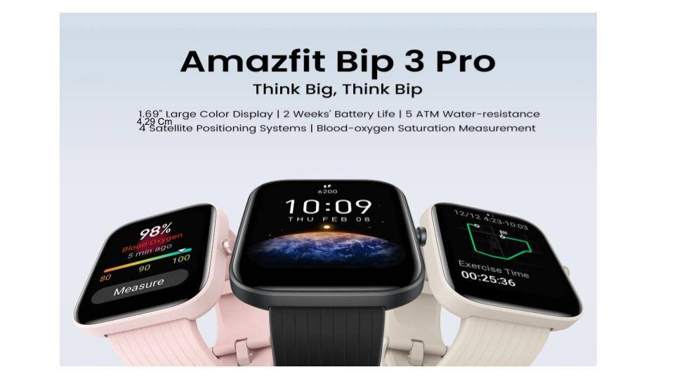 Amazfit Bip 3 and Bip 3 Pro with GPS announced in India - Gizmochina