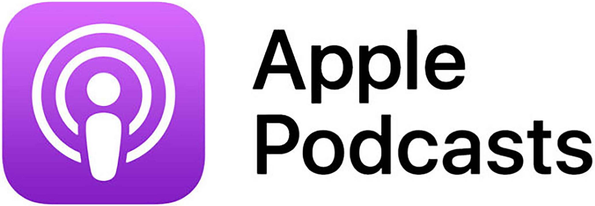 Apple Podcasts Logo to listen to The Preppy Podcast featuring Maxwell and Geraldine co-owners