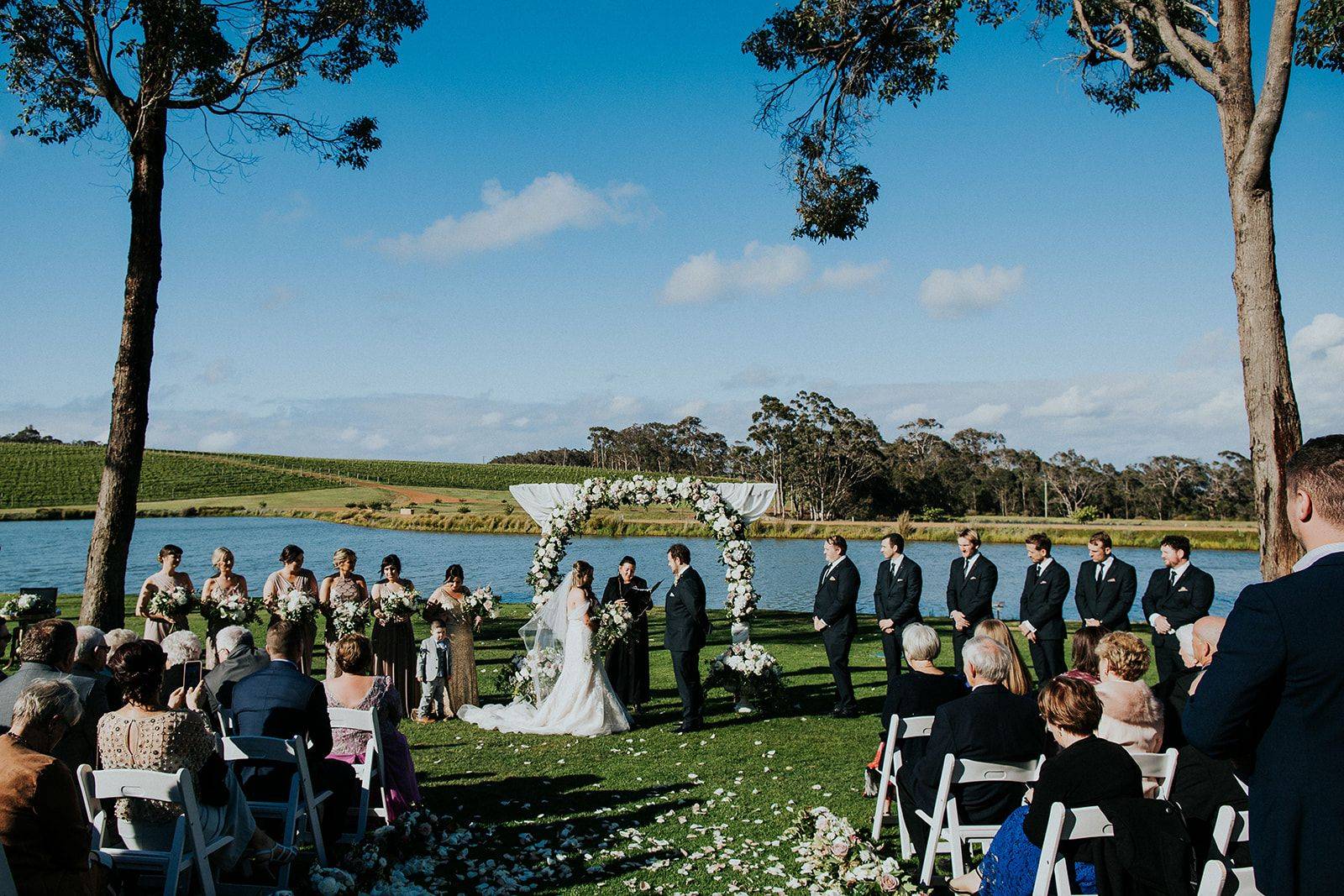 Lakeside Ceremony - Aravina weddings
