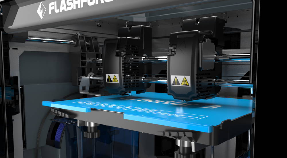 FlashForge Creator MAX 2 Independent Dual Extrusion 3D Printer - Matte  Black