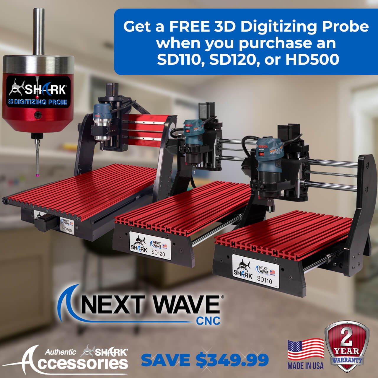 Get a FREE 3D Digitizing Probe when you purchase an SD110, SD120, or HD500