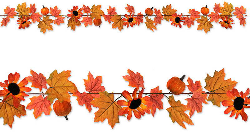 Image of orange autumn leaves on vine.