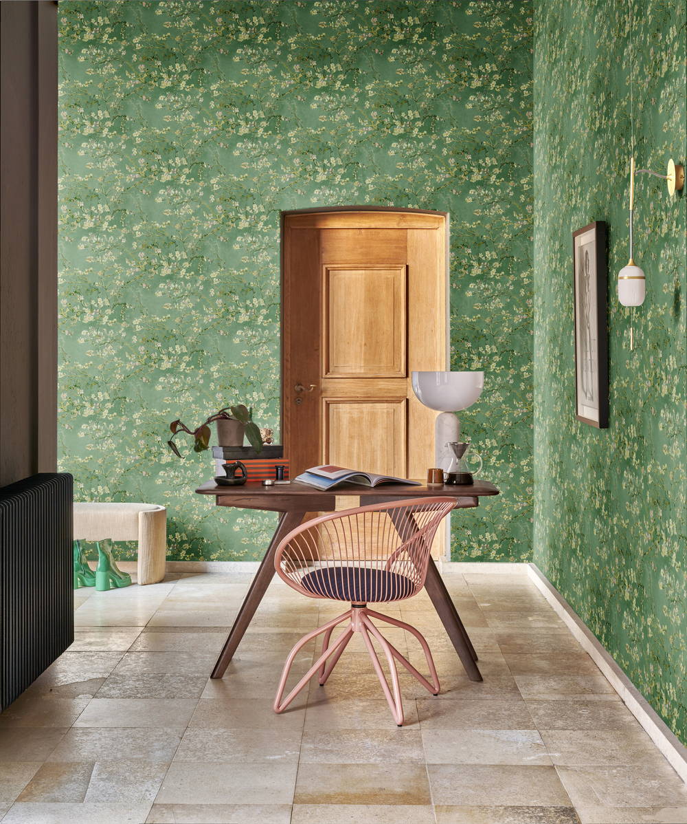 van-gogh-wallpaper-almond-blossom-green-van-gogh-III-bn-walls-50th-anniversary