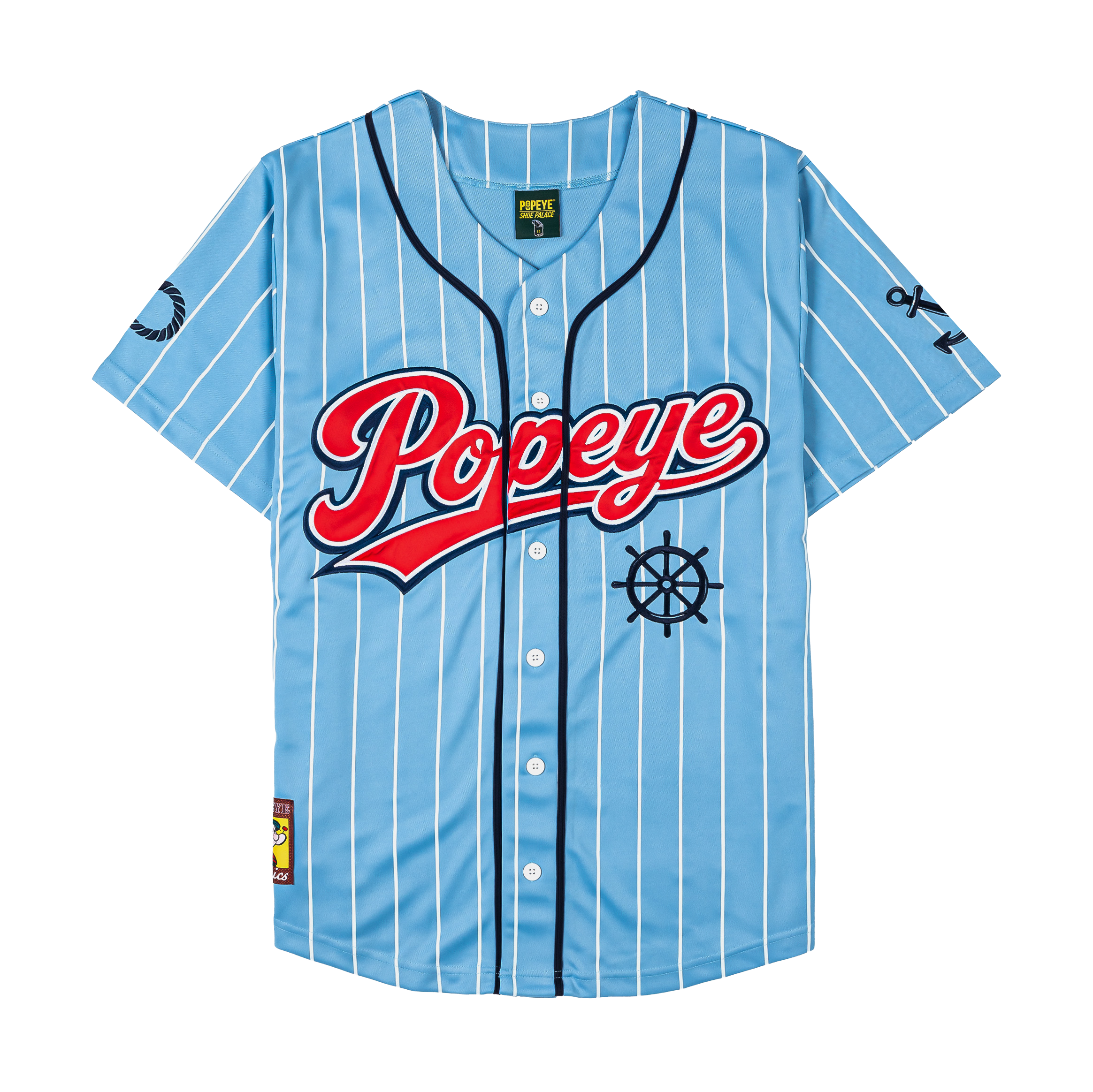 Light blue baseball jersey featuring 