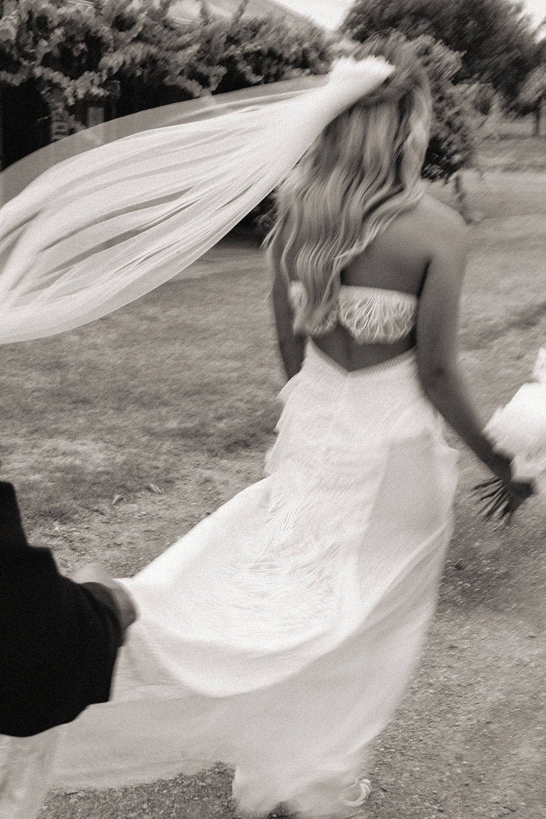 Moving image of bride wearing the Noah gown