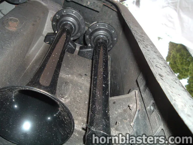 Train horn and air system hardware detail from John's Monaco install photo 3