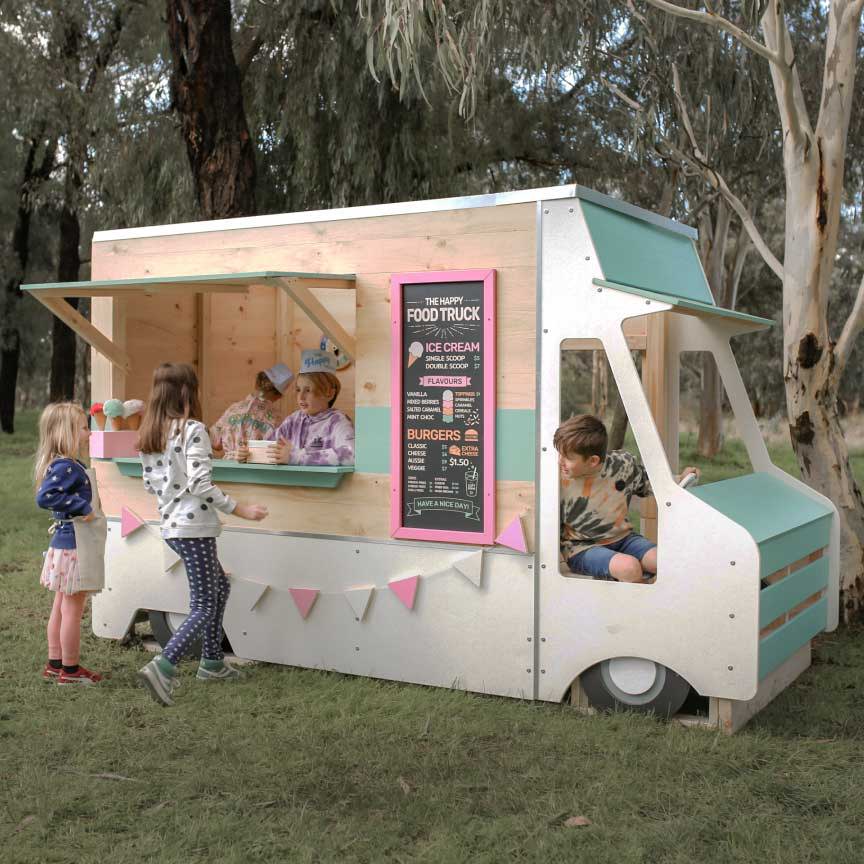 Food Truck Style Cubby House,Play Equipment