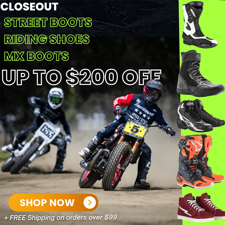 Boot Blowout up to 200 off closeout street boots riding shoes and mx boots