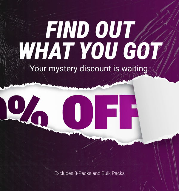 Promotional graphic for a mystery discount offer.