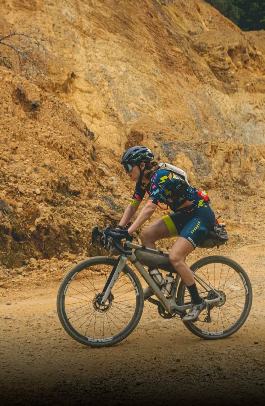 Whitney Allison, PEARL iZUMi brand ambassador racing her bicycle