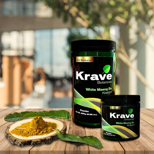 Krave Kratom Powder White Maeng Da 60 and 250 Grams
