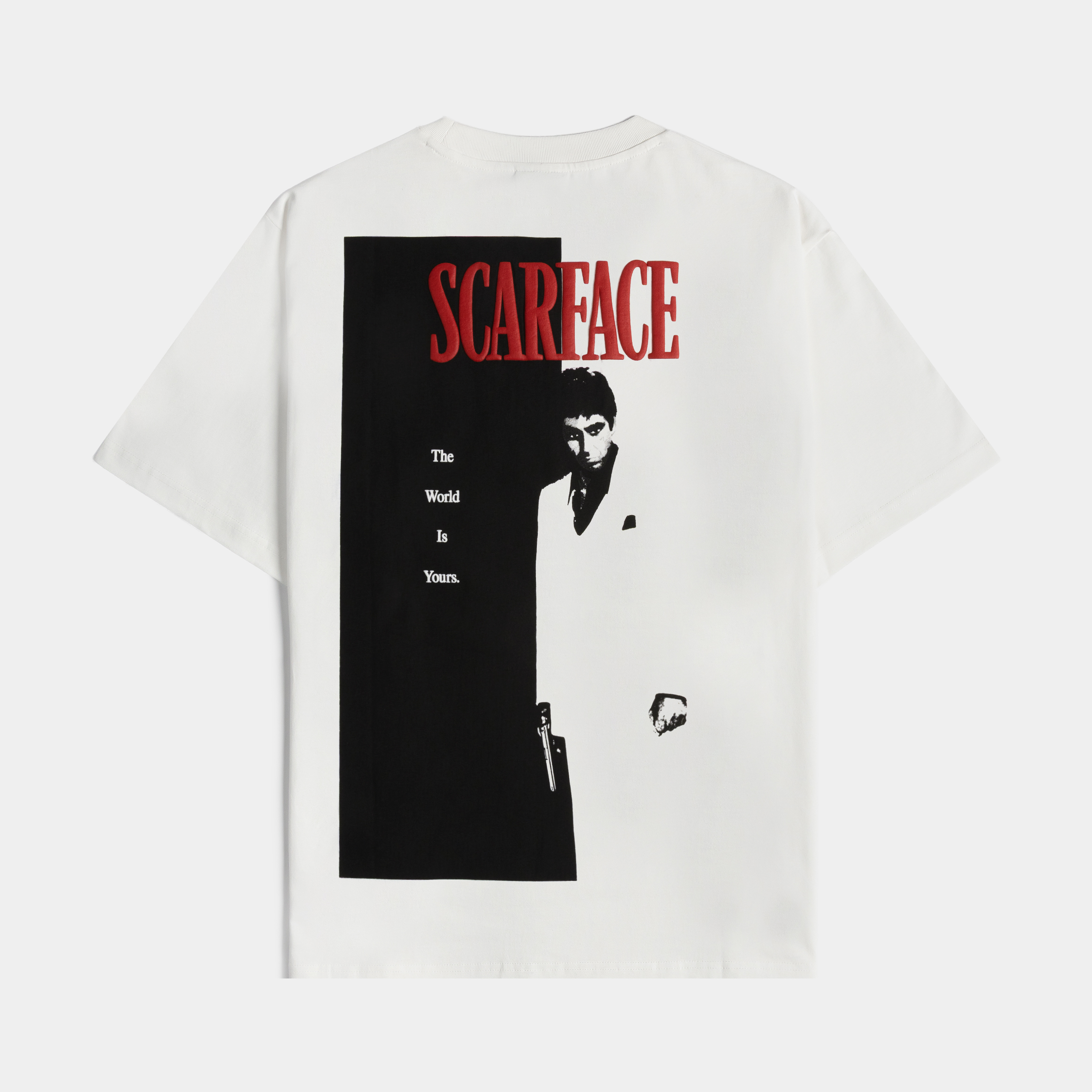White t-shirt with red 