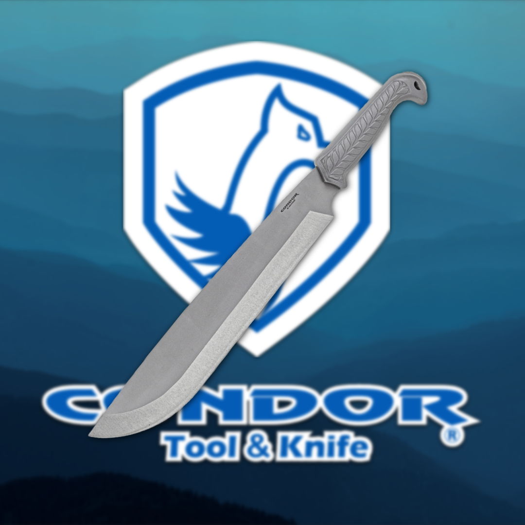 Logo of Condor Tool & Knife with a knife illustration.