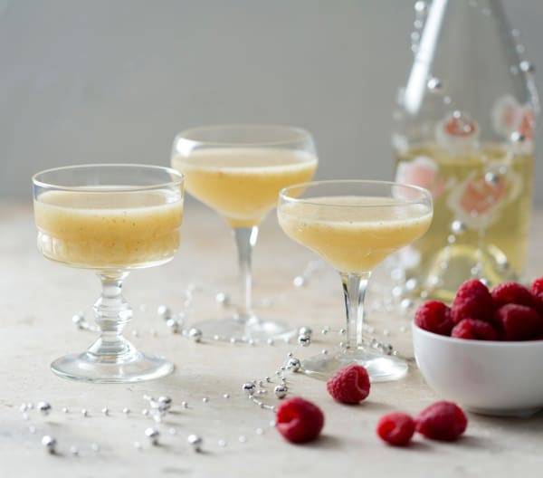 Lychee sorbet cocktail