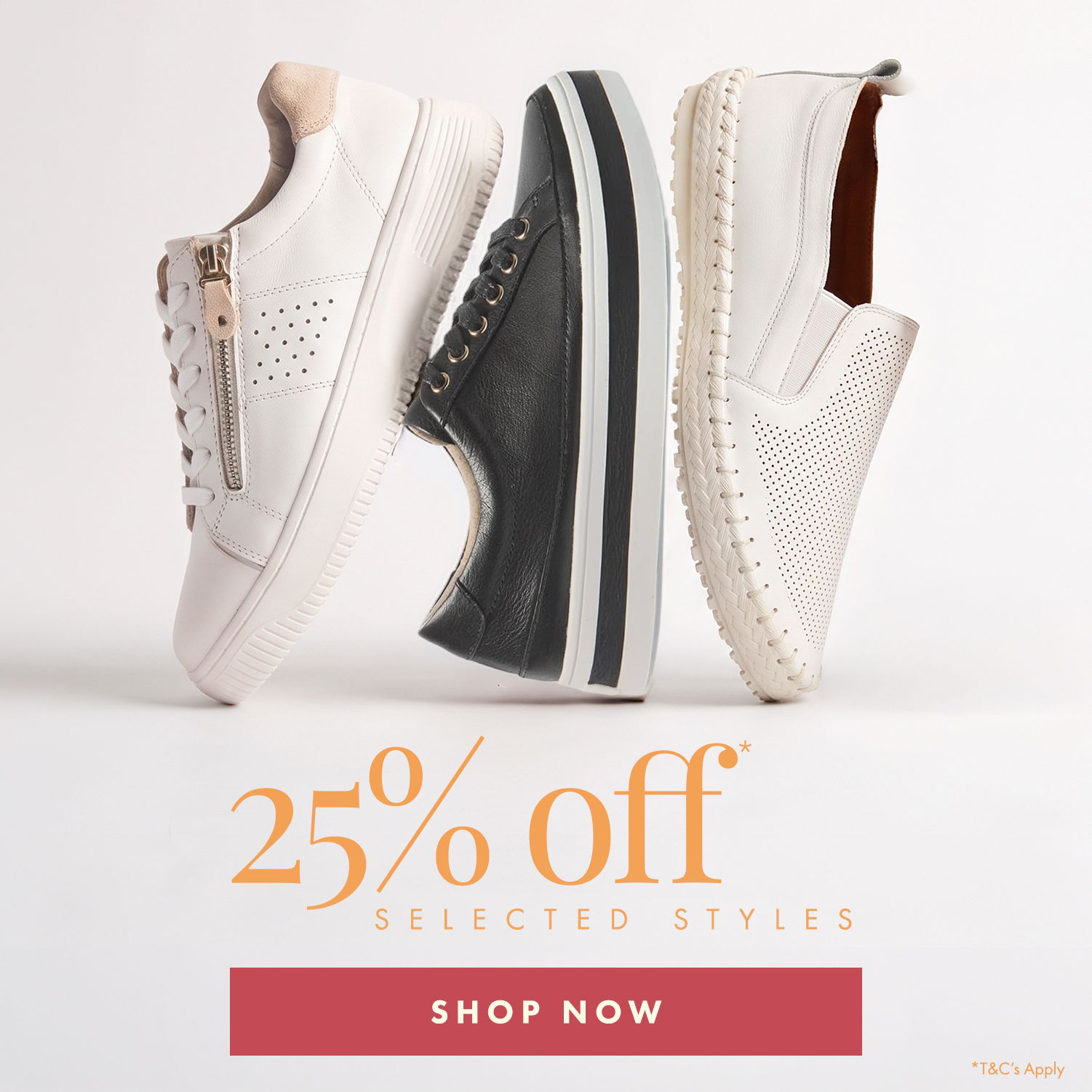 Up to 25% off selected styles.