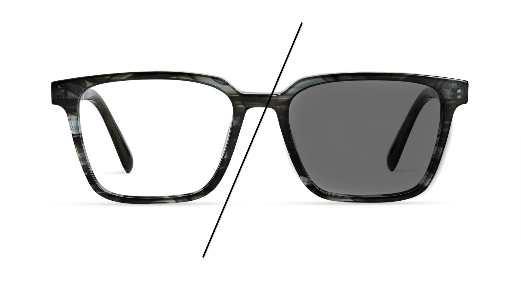 Trust Grey transition glasses, Grey Acetate Square Glasses