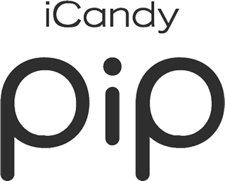 Logo of iCandy pip with stylized text.