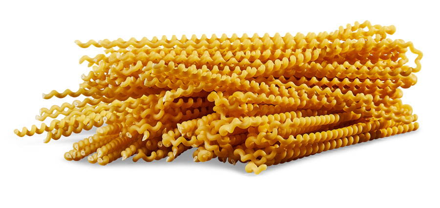 Close-up of fusilli col buco pasta
