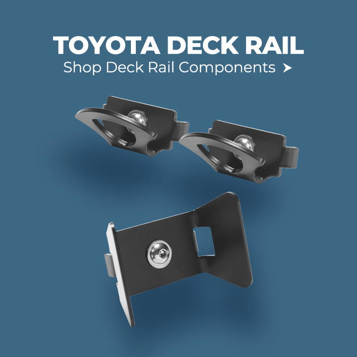 CCR Sport Deck Rail Components fit the Toyota Tundra and Tacoma Deck Rail cargo system.