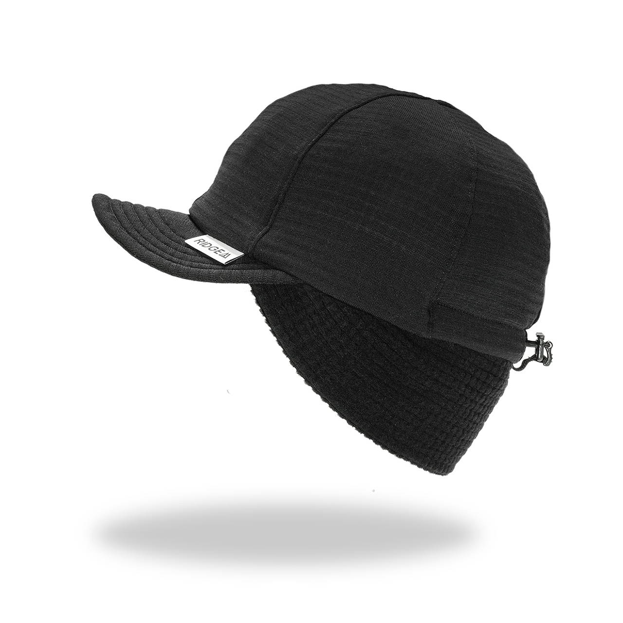 RIDGE MOUNTAIN GEAR（リッジマウンテンギア）/グリッドメリノ イヤマフキャップ/ブラック/UNISEX