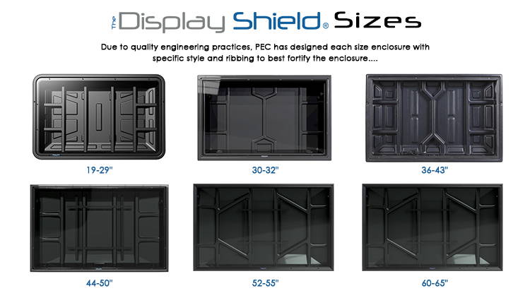 The Display Shield Size Styles and Ribbing