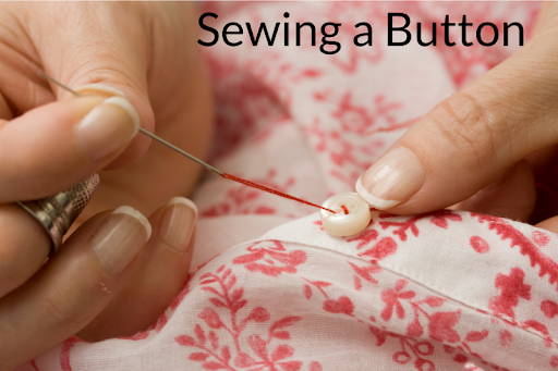 sewing a button