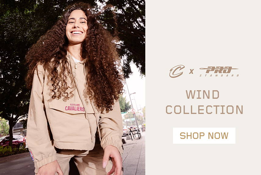 Cavaliers fans gear up to strive for greatness in the flattering Pro Standard Wind Collection!