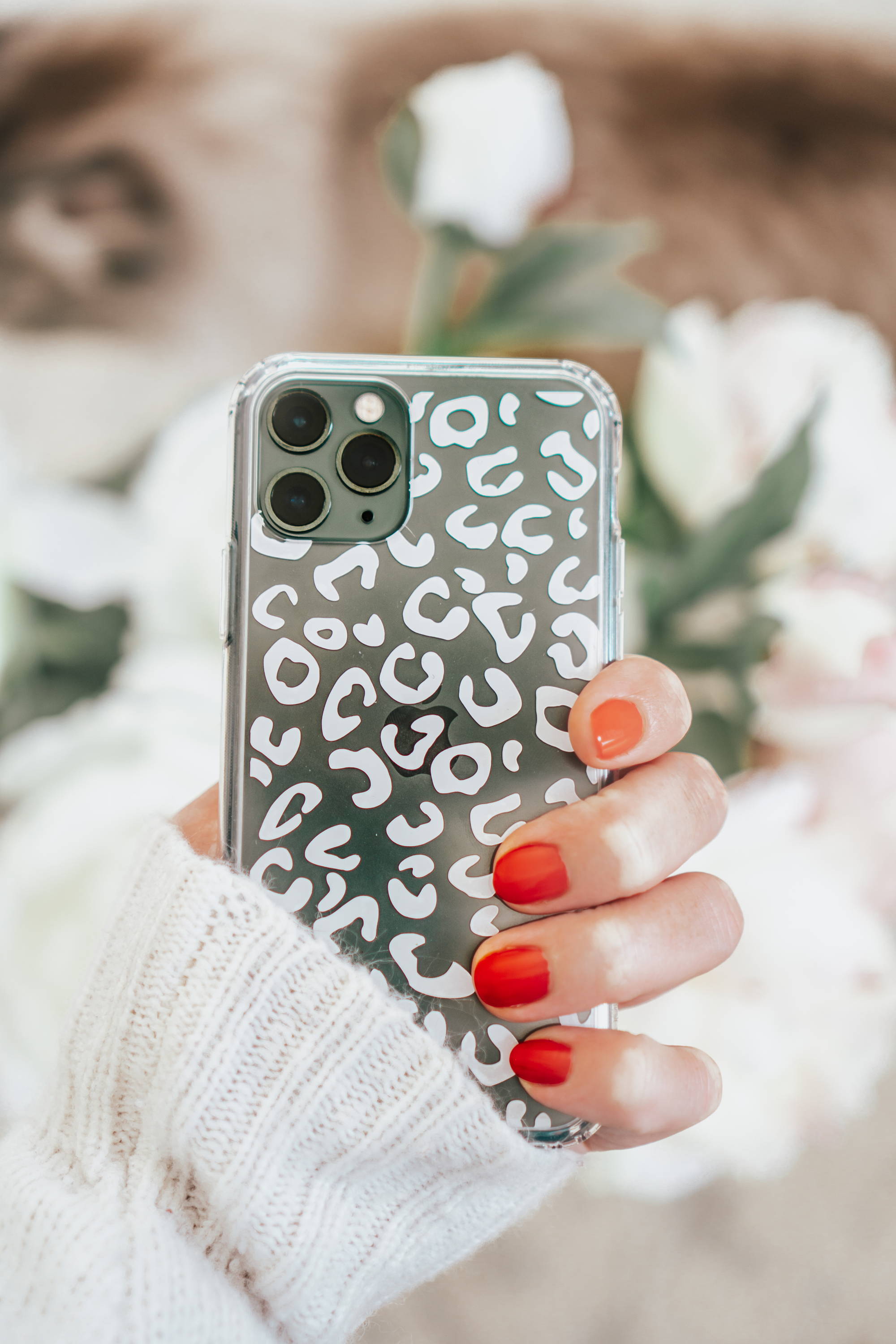 DIY Leopard Print Phone Case with Adhesive Vinyl