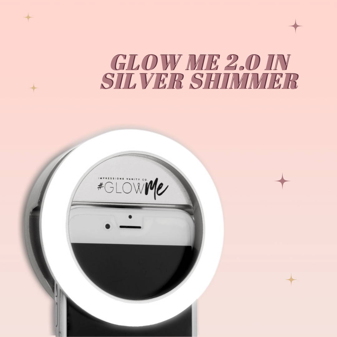 glow me 2.0 in silver shimmer