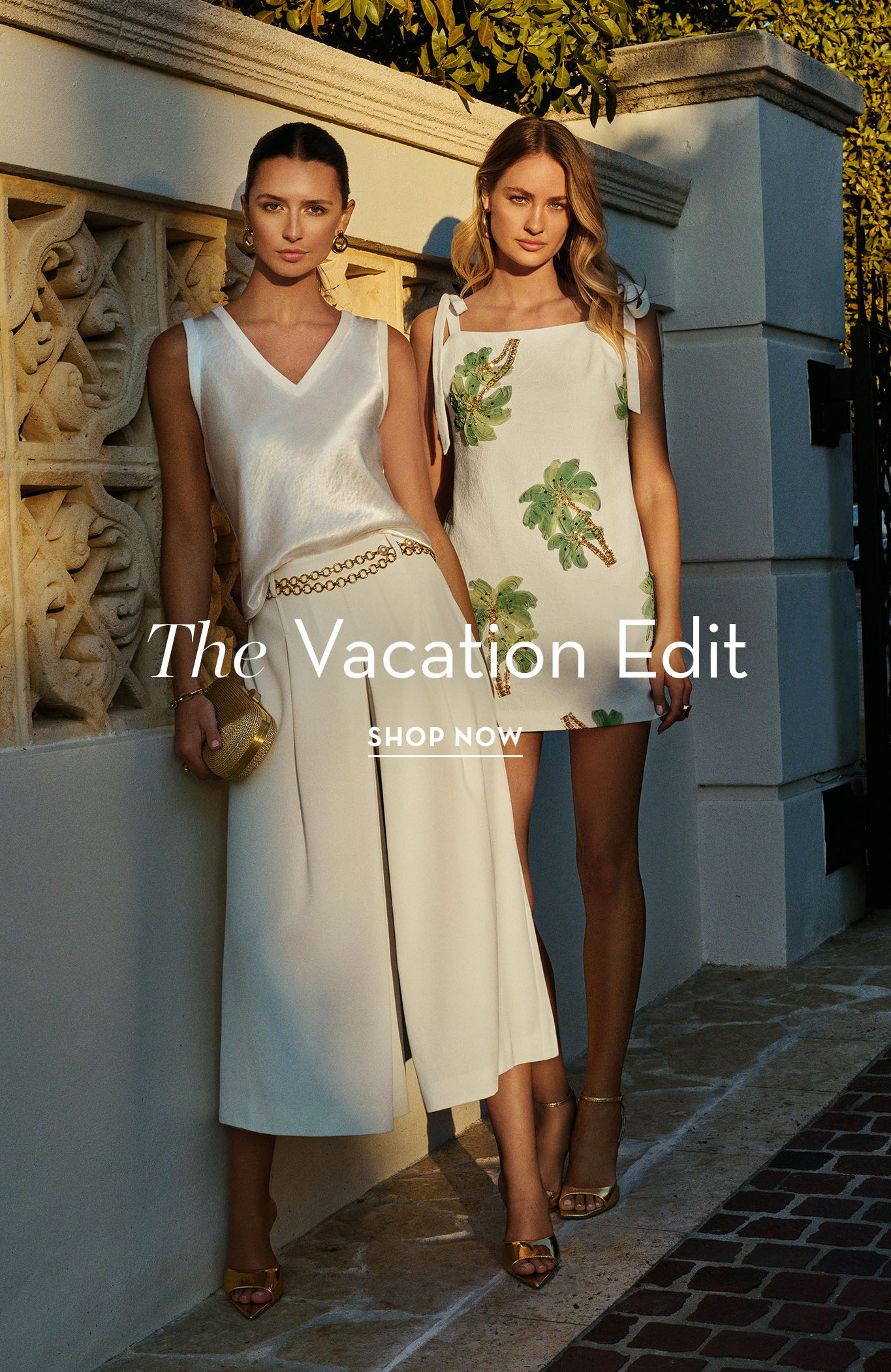 Two women modeling summer outfits with 