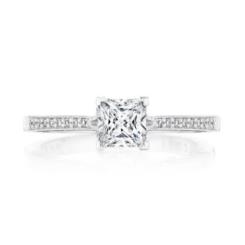 Princess square cut engagement ring