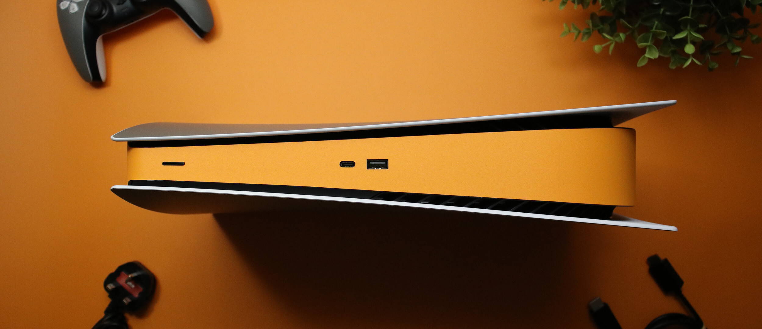 PS5 Digital Edition Textured matt orange skins