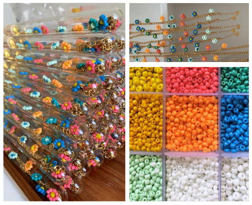 multiple color beads for handmade jewelry.